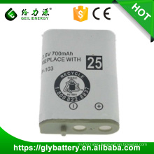 High power AAA 700mAh 3.6V 3 cells rechargeable NiMH battery pack for cordless phone